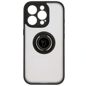 Hurtownia GSM - Bizon Case Hybrid Ring Apple iPhone 16 Pro fumuriu cu un cadru negru - BIZ7088 - {ean13} - Hurt