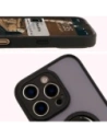 Hurtownia GSM - Etui z uchwytem na palec Bizon Case Hybrid Ring do Apple iPhone 16 Pro przydymione z czarną ramką - BIZ7088 - {ean13} - Hurt