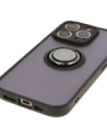 Hurtownia GSM - Etui z uchwytem na palec Bizon Case Hybrid Ring do Apple iPhone 16 Pro przydymione z czarną ramką - BIZ7088 - {ean13} - Hurt