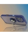 Wholesale Bizon Case Hybrid Ring Apple iPhone 16 Pro smoky with a navy blue frame - BIZ7090 - {ean13} - Hurt