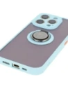 Wholesale Bizon Case Hybrid Ring Apple iPhone 16 Pro smoky with a light blue frame - BIZ7091 - {ean13} - Hurt