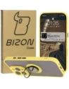 Bizon Case Hybrid Ring Apple iPhone 16 Pro smoky with a yellow frame