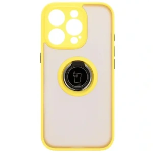 Hurtownia GSM - Bizon Case Hybrid Ring Apple iPhone 16 Pro fumuriu cu un cadru galben - BIZ7092 - {ean13} - Hurt