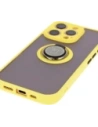 Hurtownia GSM - Bizon Case Hybrid Ring Apple iPhone 16 Pro fumuriu cu un cadru galben - BIZ7092 - {ean13} - Hurt