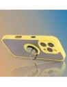 Hurtownia GSM - Etui z uchwytem na palec Bizon Case Hybrid Ring do Apple iPhone 16 Pro przydymione z żółtą ramką - BIZ7092 - {ean13} - Hurt