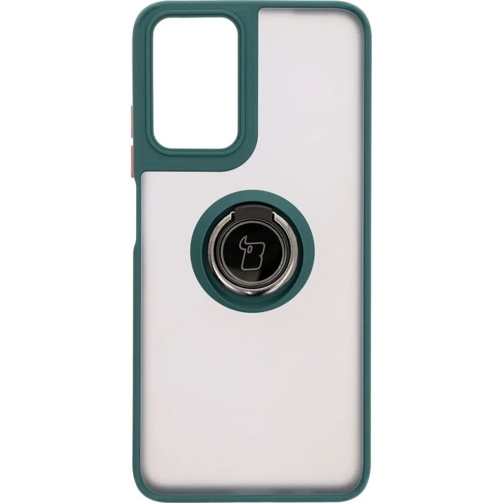 Hurtownia GSM - Etui z uchwytem na palec Bizon Case Hybrid Ring do Motorola Moto G35 5G zakouřené s tmavě zeleným rámečkem - BIZ7093 - {ean13} - Hurt