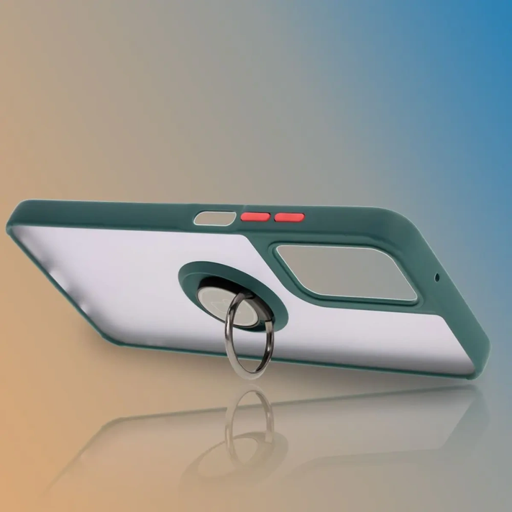Hurtownia GSM - Bizon Case Hybrid Ring Motorola Moto G35 5G füstös sötétzöld kerettel - BIZ7093 - {ean13} - Hurt