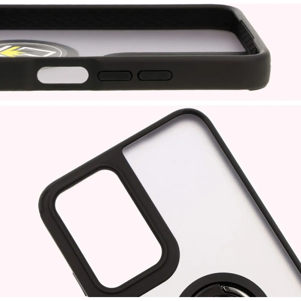 Hurtownia GSM - Etui s úchytem na prst Bizon Case Hybrid Ring pro Motorola Moto G35 5G kouřové s černým rámem - BIZ7094 - {ean13} - Hurt