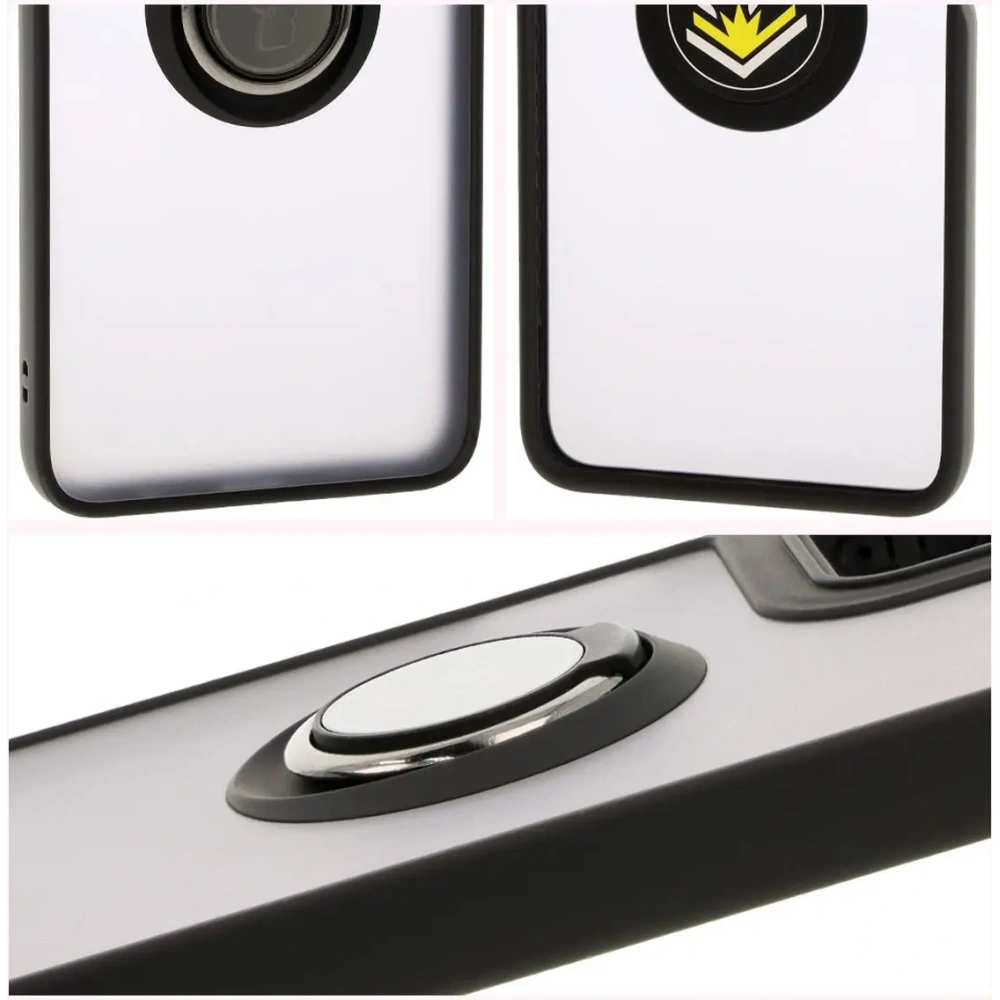 Hurtownia GSM - Etui s úchytem na prst Bizon Case Hybrid Ring pro Motorola Moto G35 5G kouřové s černým rámem - BIZ7094 - {ean13} - Hurt