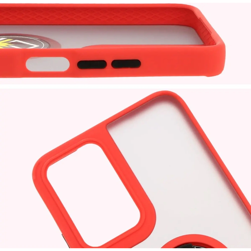 Hurtownia GSM - Bizon Case Hybrid Gyűrű Motorola Moto G35 5G füstös piros kerettel - BIZ7095 - {ean13} - Hurt