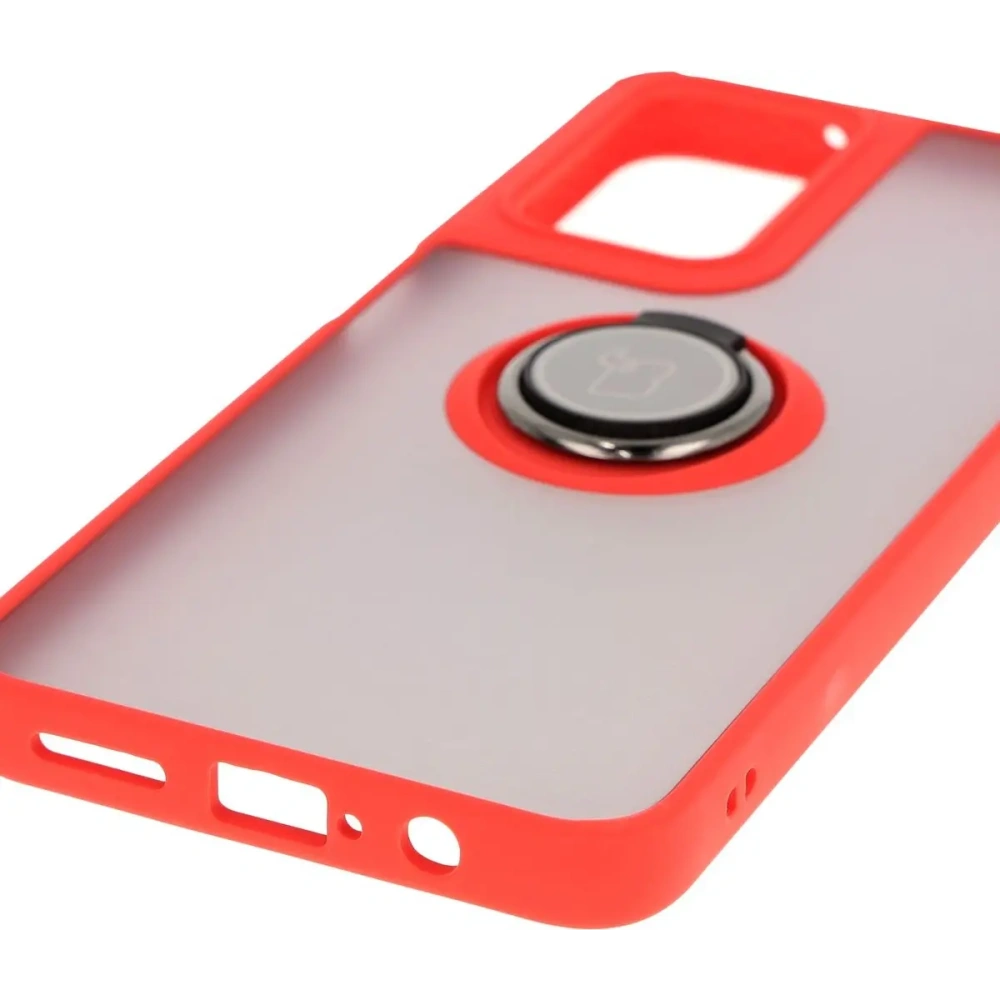 Hurtownia GSM - Bizon Case Hybrid Gyűrű Motorola Moto G35 5G füstös piros kerettel - BIZ7095 - {ean13} - Hurt