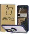 Bizon Case Hybrid Ring Motorola Moto G35 5G füstös színű, sötétkék kerettel