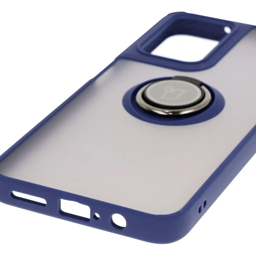 Hurtownia GSM - Bizon Case Hybrid Ring Motorola Moto G35 5G füstös színű, sötétkék kerettel - BIZ7096 - {ean13} - Hurt