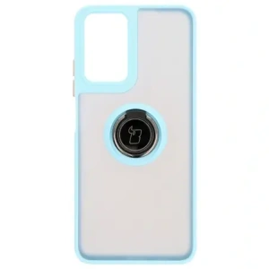 Hurtownia GSM - Etui z uchwytem na palec Bizon Case Hybrid Ring do Motorola Moto G35 5G kouřové s jasně modrým rámem - BIZ7097 - {ean13} - Hurt