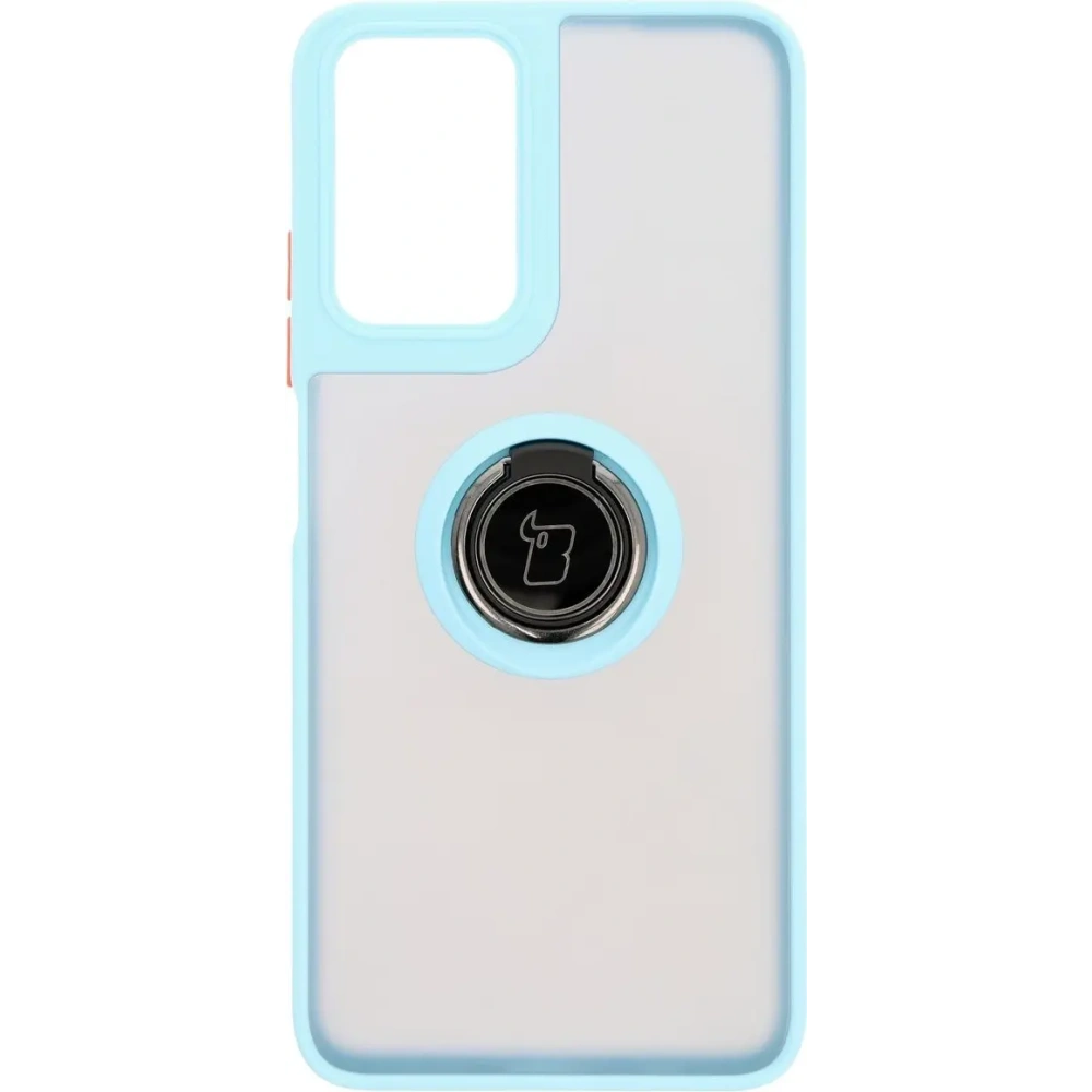 Hurtownia GSM - Etui z uchwytem na palec Bizon Case Hybrid Ring do Motorola Moto G35 5G kouřové s jasně modrým rámem - BIZ7097 - {ean13} - Hurt