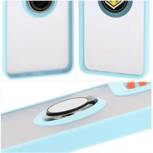 Hurtownia GSM - Bizon Case Hybrid Ring Motorola Moto G35 5G füstös színben, világoskék kerettel - BIZ7097 - {ean13} - Hurt