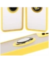 Hurtownia GSM - Etui z uchwytem na palec Bizon Case Hybrid Ring do Motorola Moto G35 5G kouřové s žlutým rámem - BIZ7098 - {ean13} - Hurt