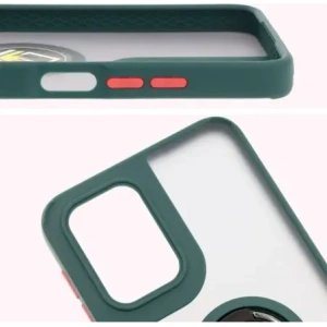 Wholesale Bizon Case Hybrid Ring Motorola Moto G55 5G smoky with a dark green frame - BIZ7099 - {ean13} - Hurt