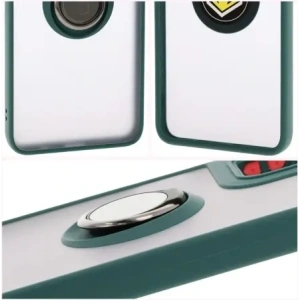 Wholesale Bizon Case Hybrid Ring Motorola Moto G55 5G smoky with a dark green frame - BIZ7099 - {ean13} - Hurt