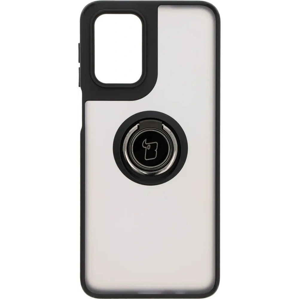 Hurtownia GSM - Etui s úchytem na prst Bizon Case Hybrid Ring pro Motorola Moto G55 5G kouřové s černým rámem - BIZ7100 - {ean13} - Hurt