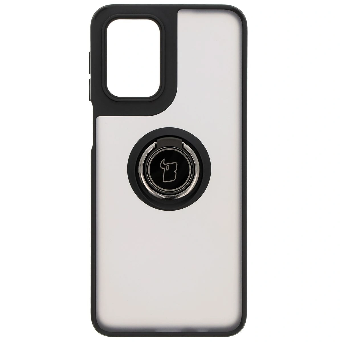 Kryt Bizon Case Hybrid Ring Motorola Moto G55 5G smoky with a black frame