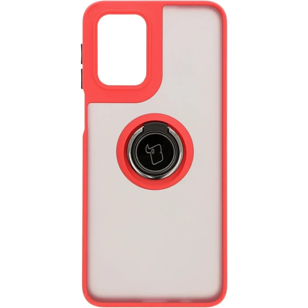 Hurtownia GSM - Bizon Case Hybrid Ring Motorola Moto G55 5G füstös piros kerettel - BIZ7101 - {ean13} - Hurt