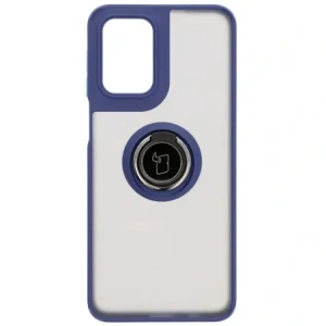 Wholesale Bizon Case Hybrid Ring Motorola Moto G55 5G smoky with a navy blue frame - BIZ7102 - {ean13} - Hurt