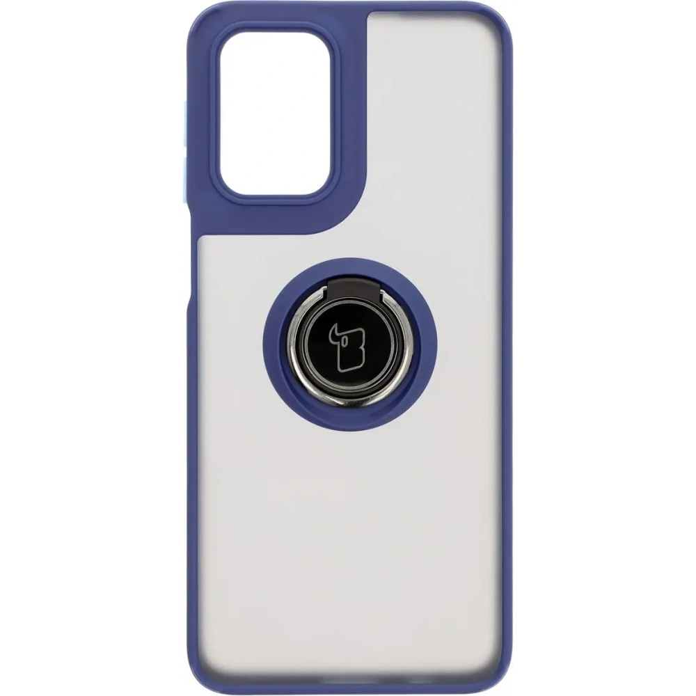 Hurtownia GSM - Bizon Case Hybrid Ring Motorola Moto G55 5G fumuriu cu un cadru bleu marin - BIZ7102 - {ean13} - Hurt