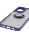 Wholesale Bizon Case Hybrid Ring Motorola Moto G55 5G smoky with a navy blue frame - BIZ7102 - {ean13} - Hurt