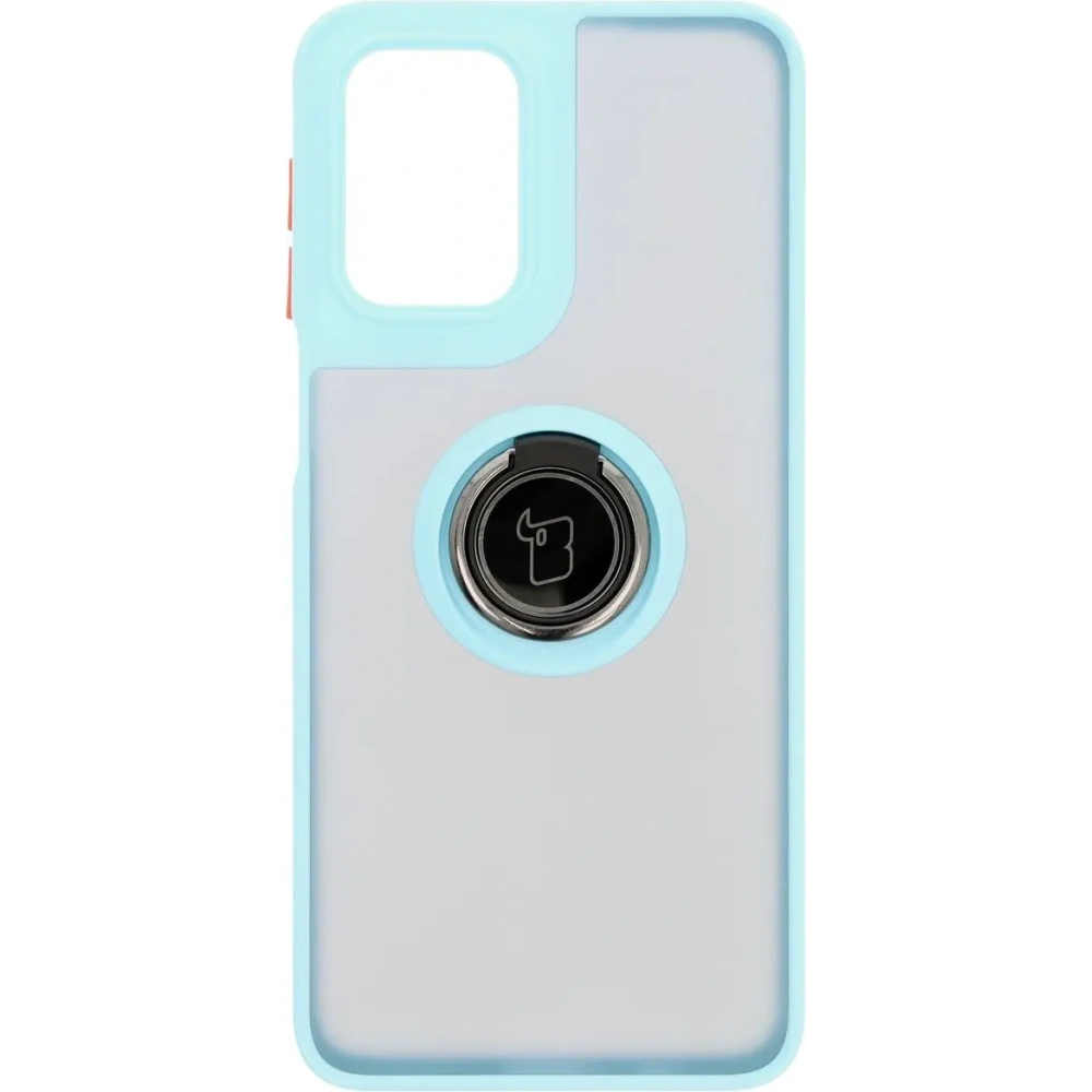 Hurtownia GSM - Bizon Case Hybrid Ring Motorola Moto G55 5G fumuriu cu un cadru bleu deschis - BIZ7103 - {ean13} - Hurt