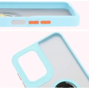 Wholesale Bizon Case Hybrid Ring Motorola Moto G55 5G smoky with a light blue frame - BIZ7103 - {ean13} - Hurt
