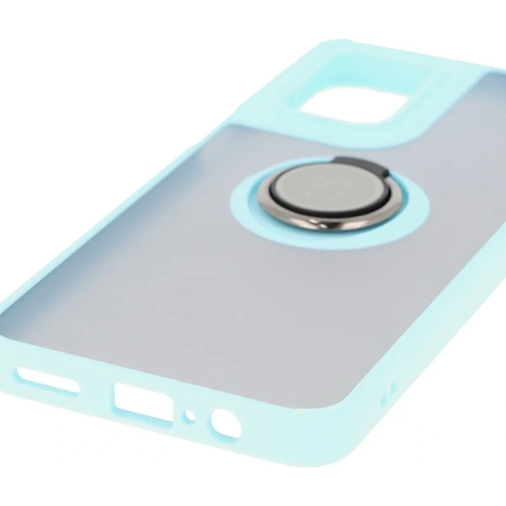 Wholesale Bizon Case Hybrid Ring Motorola Moto G55 5G smoky with a light blue frame - BIZ7103 - {ean13} - Hurt
