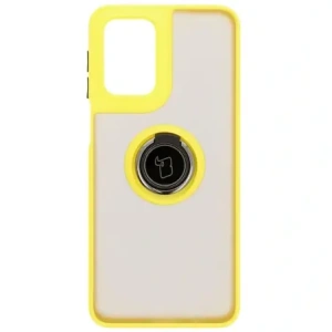 Wholesale Bizon Case Hybrid Ring Motorola Moto G55 5G smoky with a yellow frame - BIZ7104 - {ean13} - Hurt