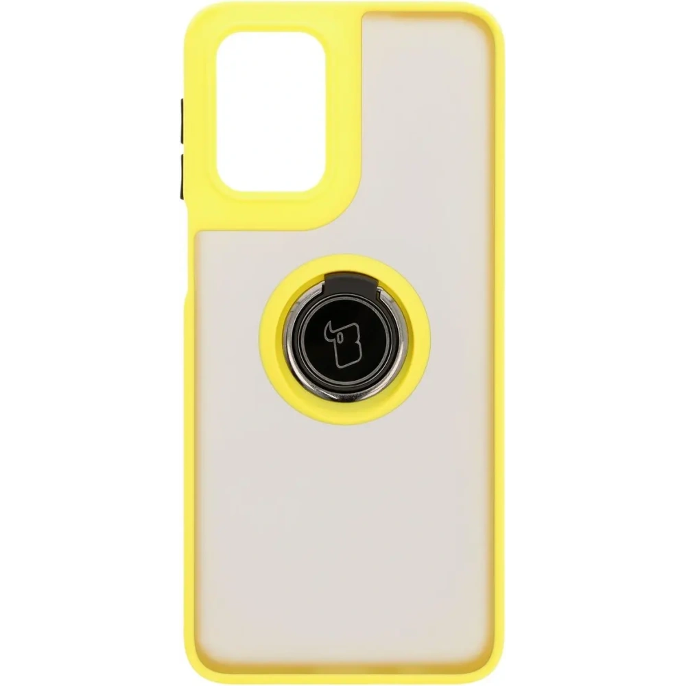 Hurtownia GSM - Etui z uchwytem na palec Bizon Case Hybrid Ring do Motorola Moto G55 5G kouřové se žlutým rámečkem - BIZ7104 - {ean13} - Hurt