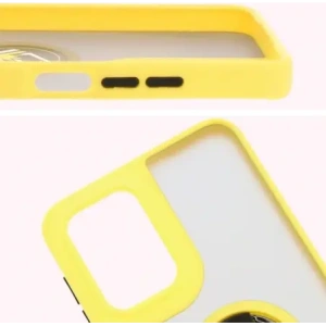 Wholesale Bizon Case Hybrid Ring Motorola Moto G55 5G smoky with a yellow frame - BIZ7104 - {ean13} - Hurt