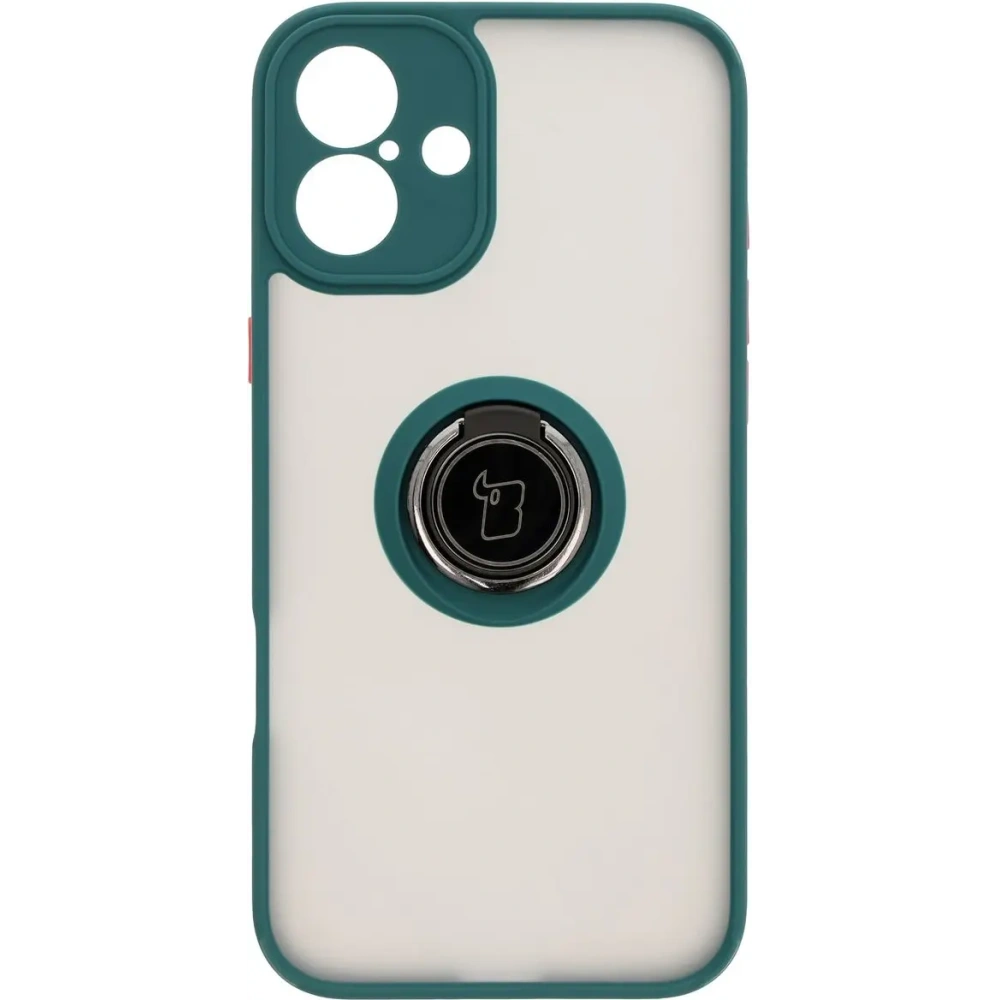 Hurtownia GSM - Bizon Case Hybrid Ring Apple iPhone 16 Plus rauchig mit einem dunkelgrünen Rahmen - BIZ7105 - {ean13} - Hurt