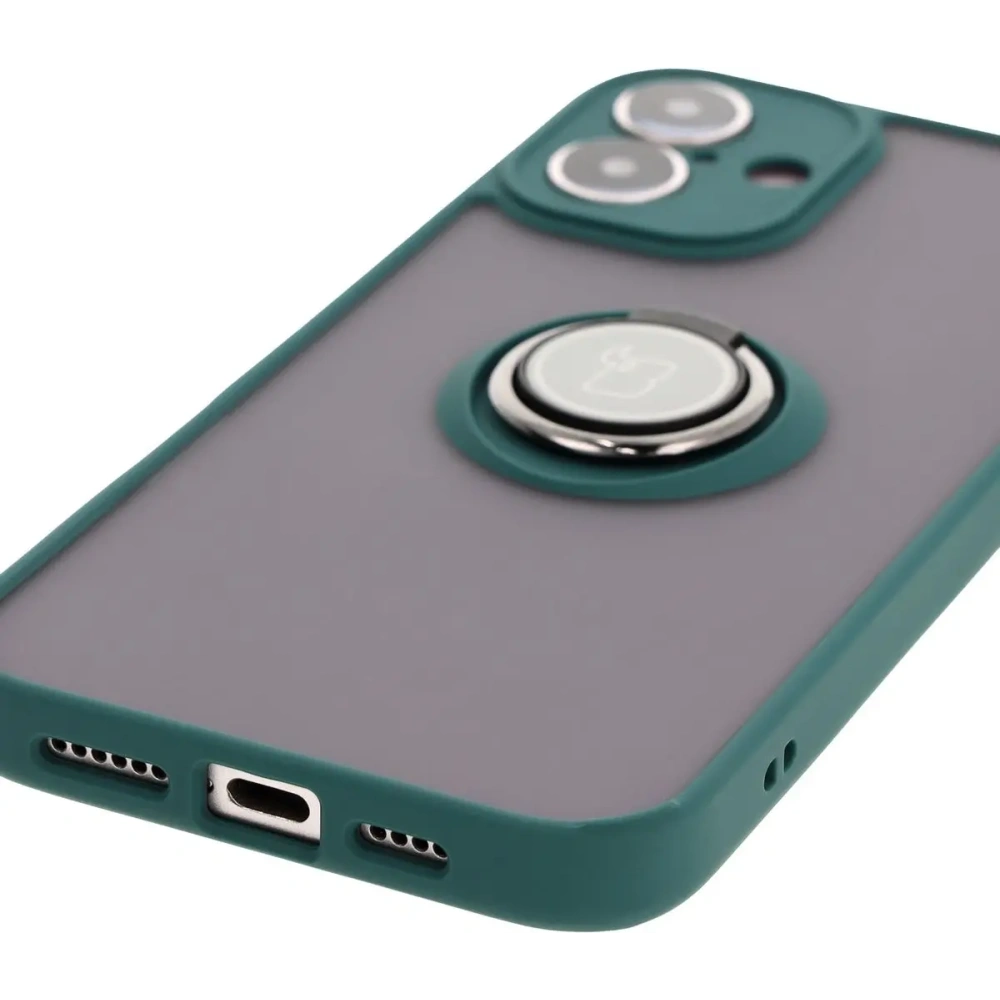 Hurtownia GSM - Bizon Case Hybrid Ring Apple iPhone 16 Plus rauchig mit einem dunkelgrünen Rahmen - BIZ7105 - {ean13} - Hurt