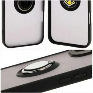 Hurtownia GSM - Etui z uchwytem na palec Bizon Case Hybrid Ring do Apple iPhone 16 Plus kouřové s černým rámečkem - BIZ7106 - {ean13} - Hurt