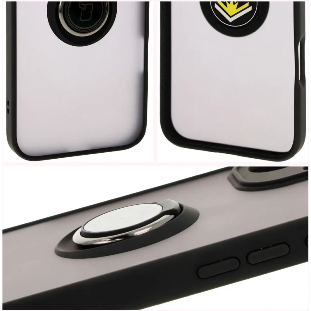 Hurtownia GSM - Bizon Case Hybrid Ring Apple iPhone 16 Plus rauchig mit einem schwarzen Rahmen - BIZ7106 - {ean13} - Hurt