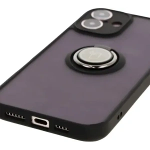 Hurtownia GSM - Etui z uchwytem na palec Bizon Case Hybrid Ring do Apple iPhone 16 Plus kouřové s černým rámečkem - BIZ7106 - {ean13} - Hurt