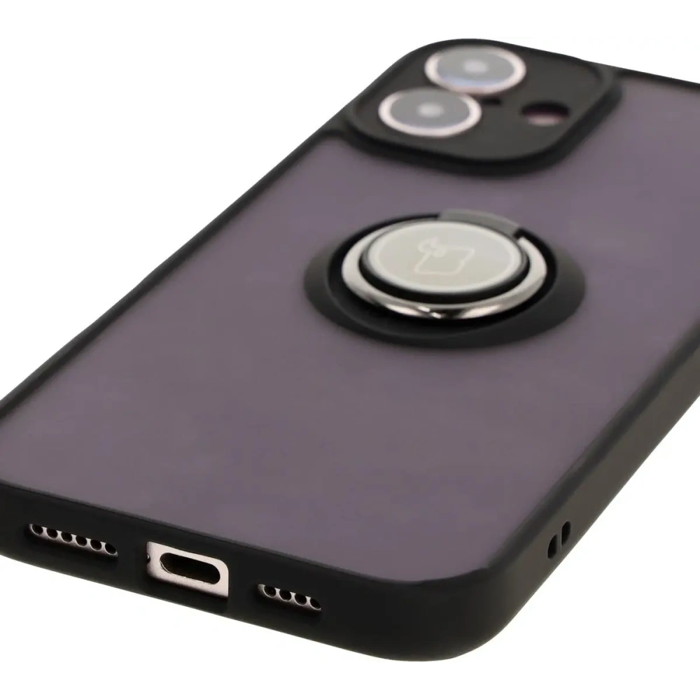 Hurtownia GSM - Bizon Case Hybrid Ring Apple iPhone 16 Plus rauchig mit einem schwarzen Rahmen - BIZ7106 - {ean13} - Hurt