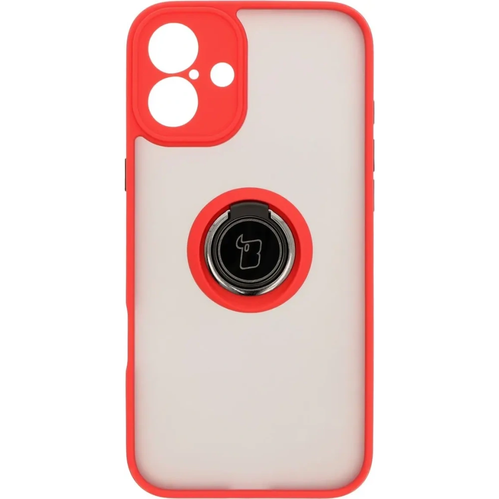 Hurtownia GSM - Bizon Case Hybrid Ring Apple iPhone 16 Plus rauchig mit rotem Rahmen - BIZ7107 - {ean13} - Hurt