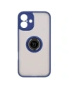 Hurtownia GSM - Etui s úchytem na prst Bizon Case Hybrid Ring do Apple iPhone 16 Plus kouřové s modrým rámem - BIZ7108 - {ean13} - Hurt