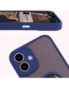 Hurtownia GSM - Etui s úchytem na prst Bizon Case Hybrid Ring do Apple iPhone 16 Plus kouřové s modrým rámem - BIZ7108 - {ean13} - Hurt