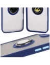Hurtownia GSM - Etui s úchytem na prst Bizon Case Hybrid Ring do Apple iPhone 16 Plus kouřové s modrým rámem - BIZ7108 - {ean13} - Hurt