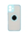 Hurtownia GSM - Bizon Case Hybrid Ring Apple iPhone 16 Plus fumuriu cu un cadru de culoare albastru deschis - BIZ7109 - {ean13} - Hurt