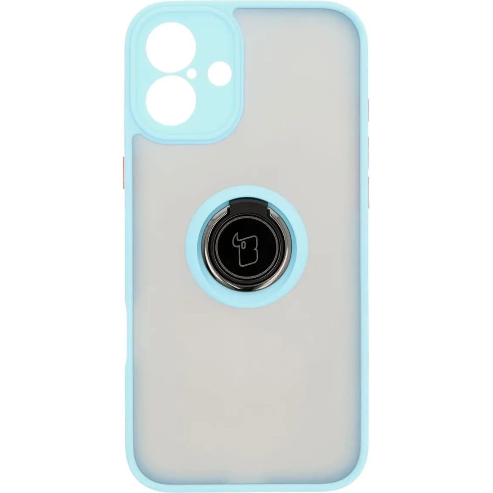Hurtownia GSM - Bizon Case Hybrid Ring Apple iPhone 16 Plus fumuriu cu un cadru de culoare albastru deschis - BIZ7109 - {ean13} - Hurt
