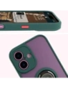 Hurtownia GSM - Bizon Case Hybrid Ring Apple iPhone 16 fumuriu cu un cadru verde închis - BIZ7111 - {ean13} - Hurt