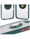 Hurtownia GSM - Bizon Case Hybrid Ring Apple iPhone 16 rauchig mit einem dunkelgrünen Rahmen - BIZ7111 - {ean13} - Hurt