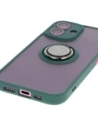 Hurtownia GSM - Bizon Case Hybrid Ring Apple iPhone 16 rauchig mit einem dunkelgrünen Rahmen - BIZ7111 - {ean13} - Hurt